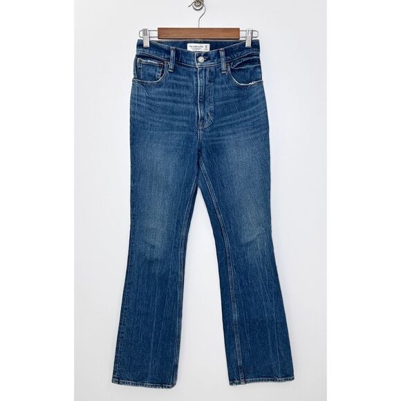 Abercrombie & Fitch 70s Vintage Flare Ultra High Rise Size 25/0 Short - Picture 2 of 8